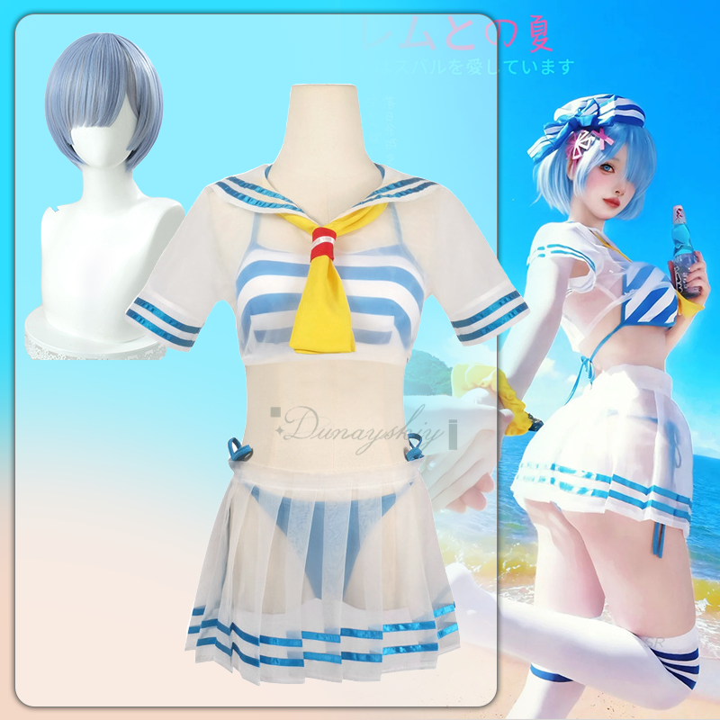 Re Zero Rem Wig - Rem Cosplay Costume Re:Life In A
