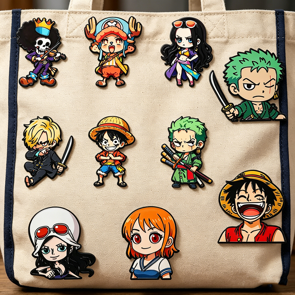 Anime Cosplay One Piece - 10pcs Cute Boys Enamel Pin Cartoon