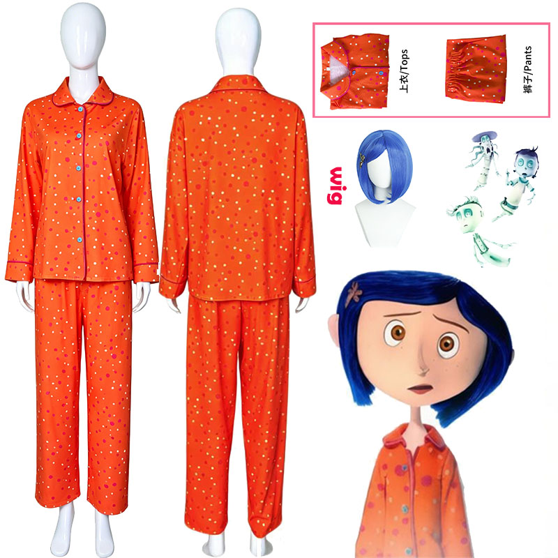 Movie Coraline Cosplay Pajamas - Cosplay Anime Top 评论和价格
