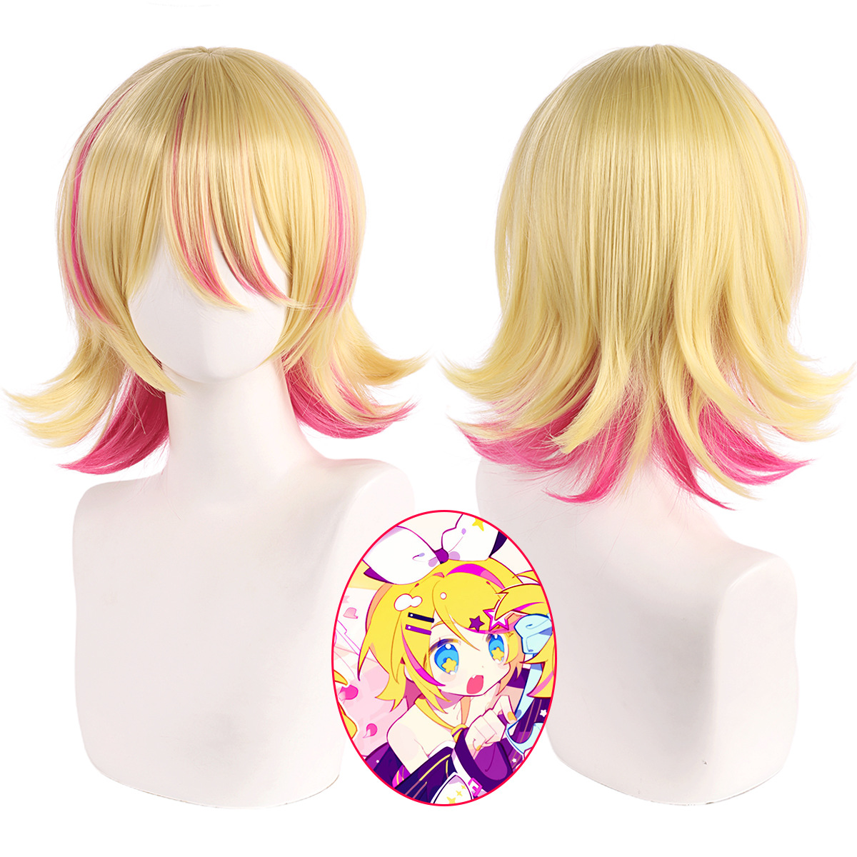 Synthetic Cosplay Wig Short Bl - Anime Cosplay Duo 评论和价格