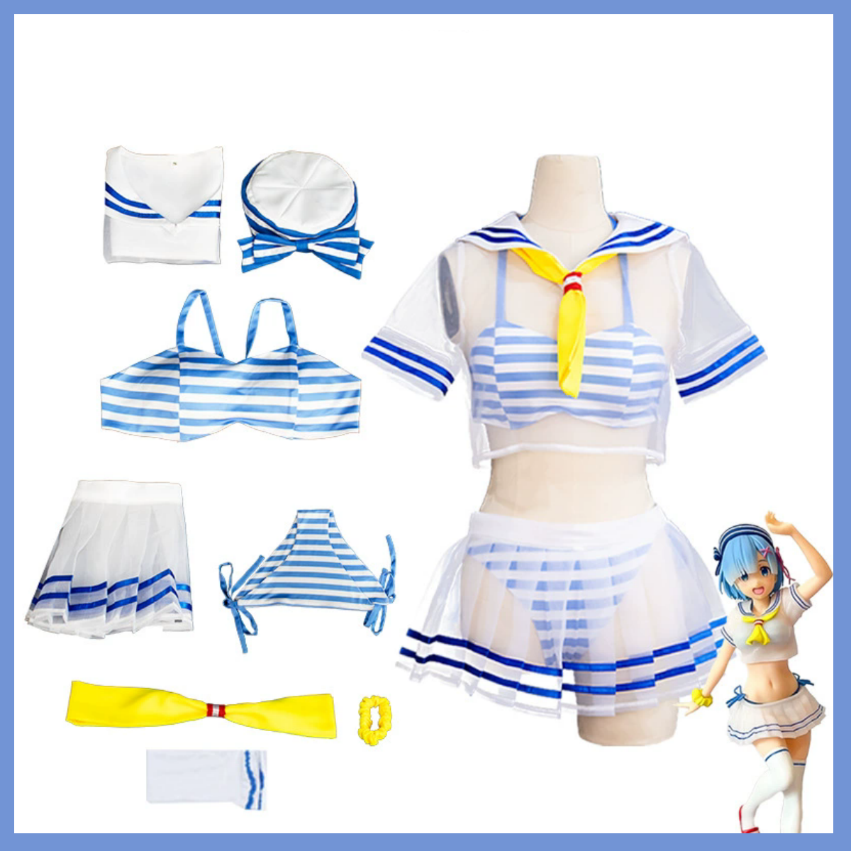 XqAnime Re:Life in A Different - Re Zero Rem Wig 评论和价格