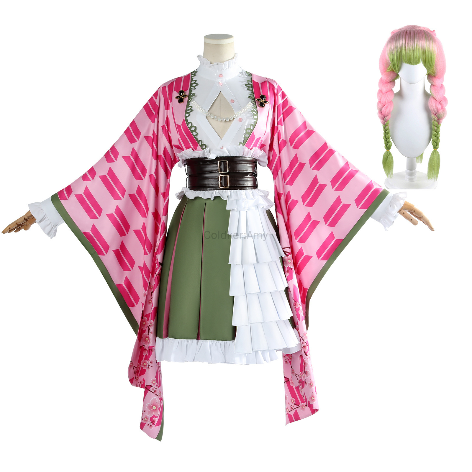 Mitsuri Cosplay Kanroji Mitsur - Anime Cosplay Kimono 评论和价格