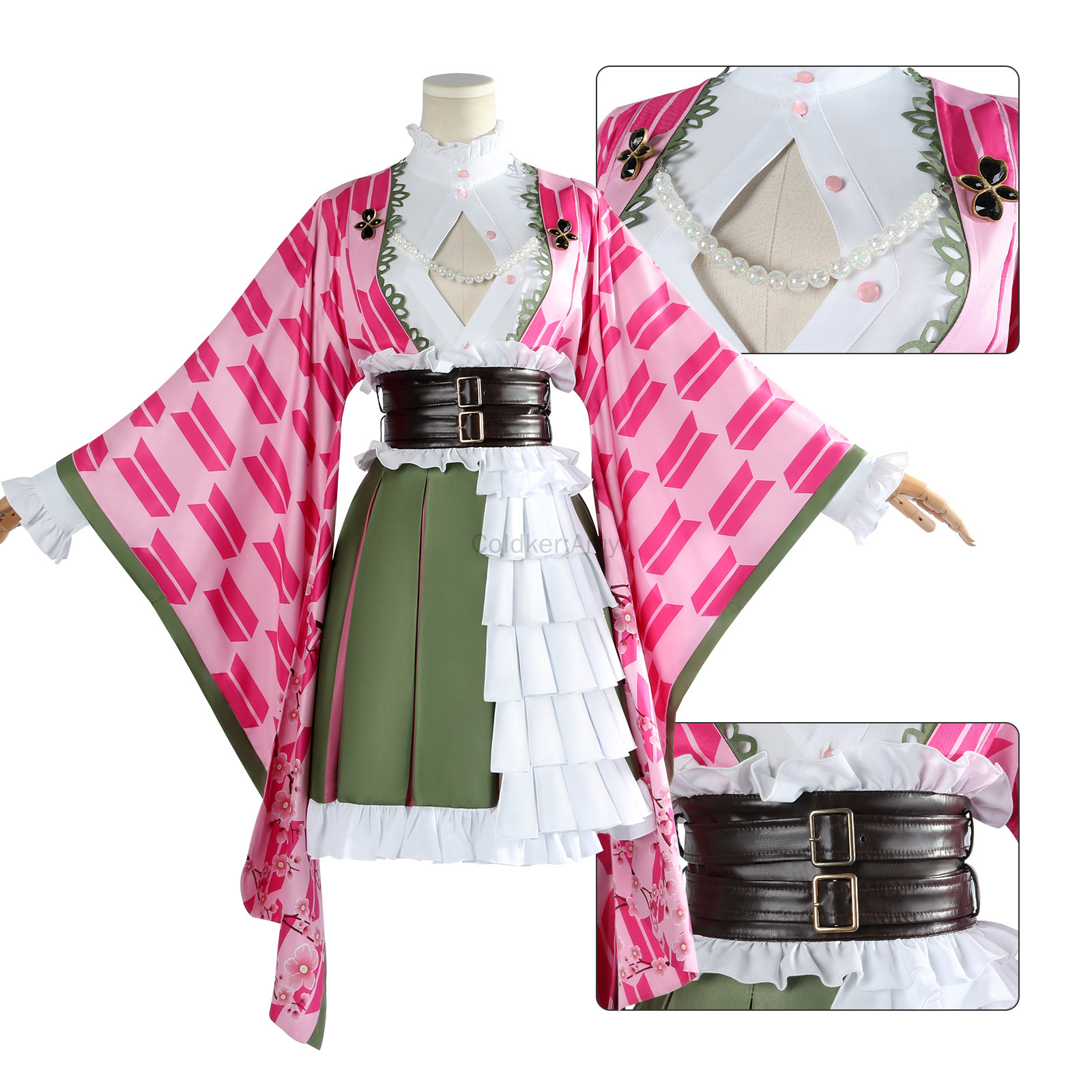 Mitsuri Cosplay Kanroji Mitsur - Anime Cosplay Kimono 评论和价格