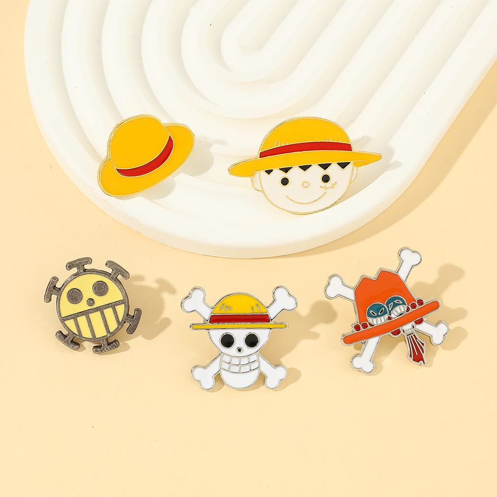 5 Pcs Cartoon Monkey D. Luffy  - Anime Cosplay One Piece 评论和价格