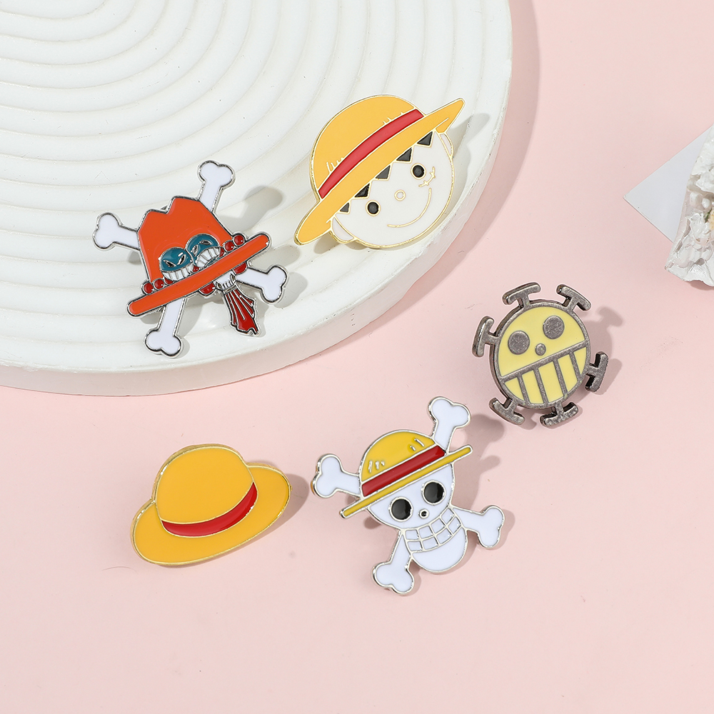 5 Pcs Cartoon Monkey D. Luffy  - Anime Cosplay One Piece 评论和价格