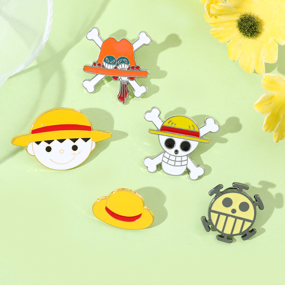 5 Pcs Cartoon Monkey D. Luffy  - Anime Cosplay One Piece 评论和价格