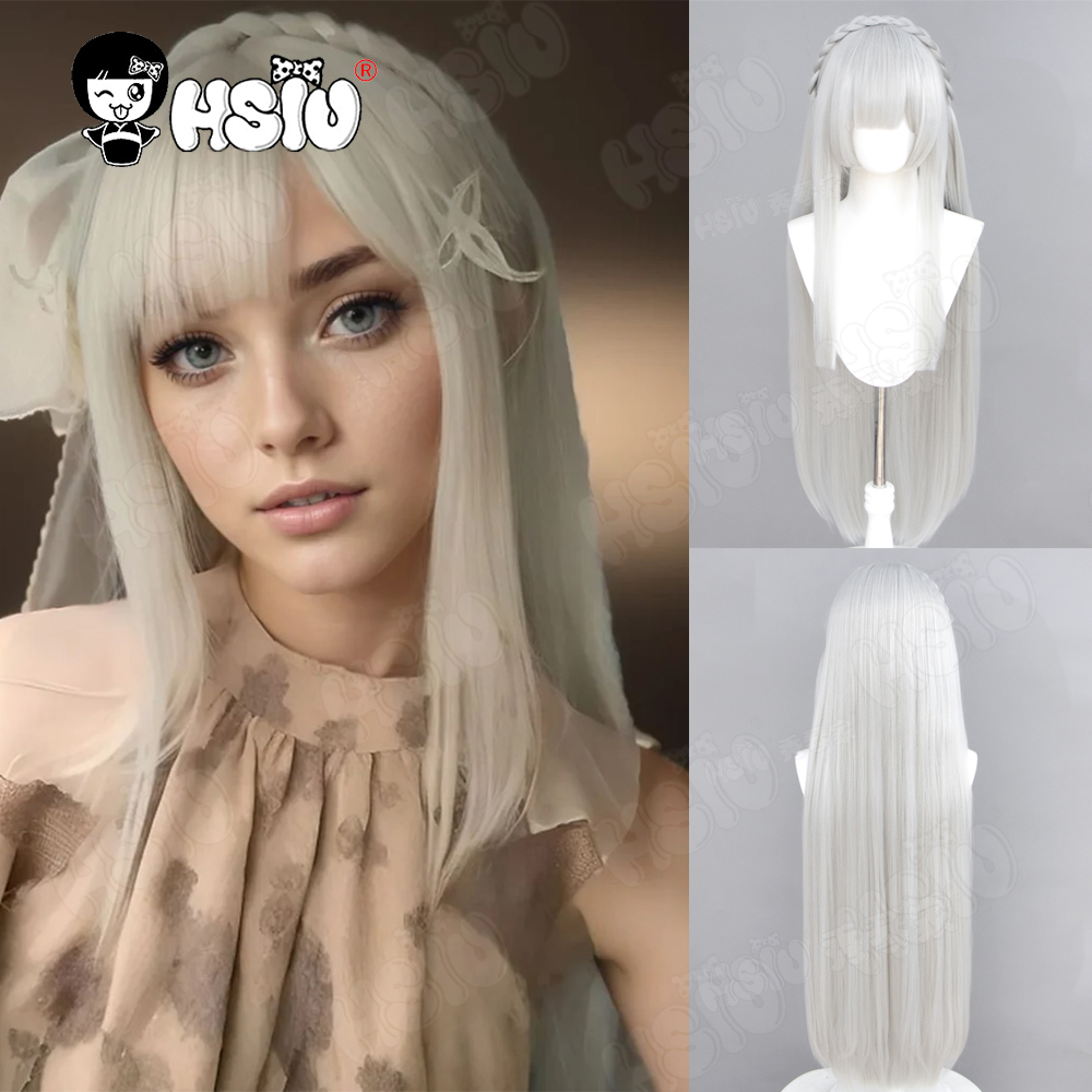 Emilia Cosplay Wig Fiber synth - Re Zero Rem Wig 评论和价格