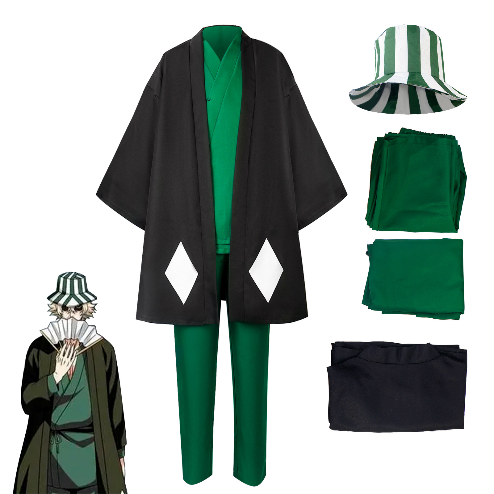 Anime Bleach Cosplay Urahara K - Anime Cosplay Kimono 评论和价格