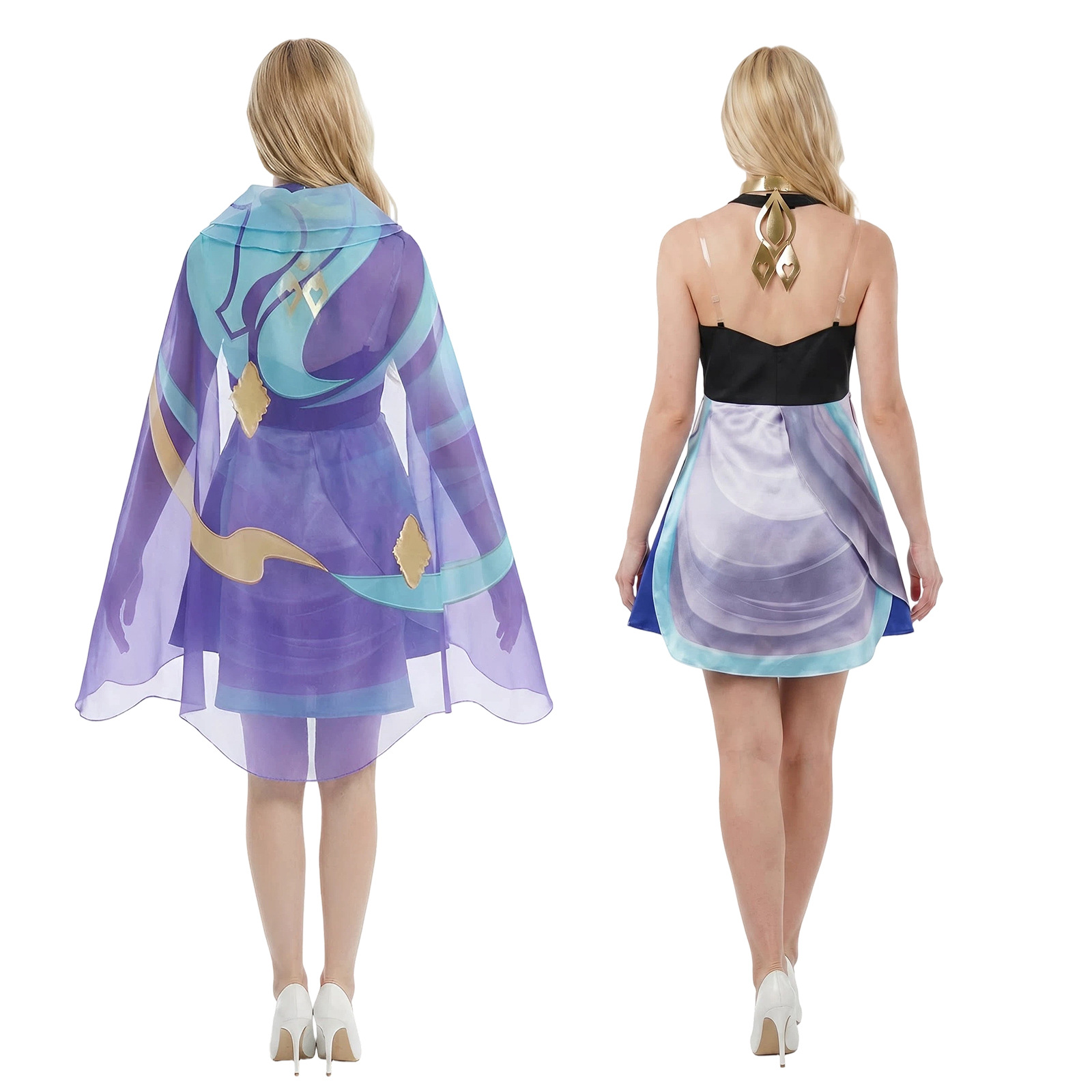 Dolia Dress with Headscarf Cos - Anime Cosplay Dress For Women 评论和价格