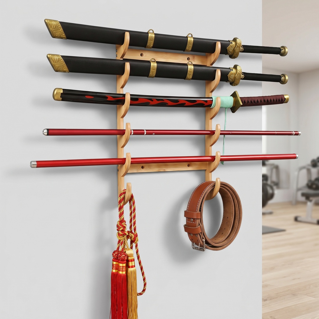 8-Layers Wall Sword Storage Sh - Anime Cosplay Katana 评论和价格