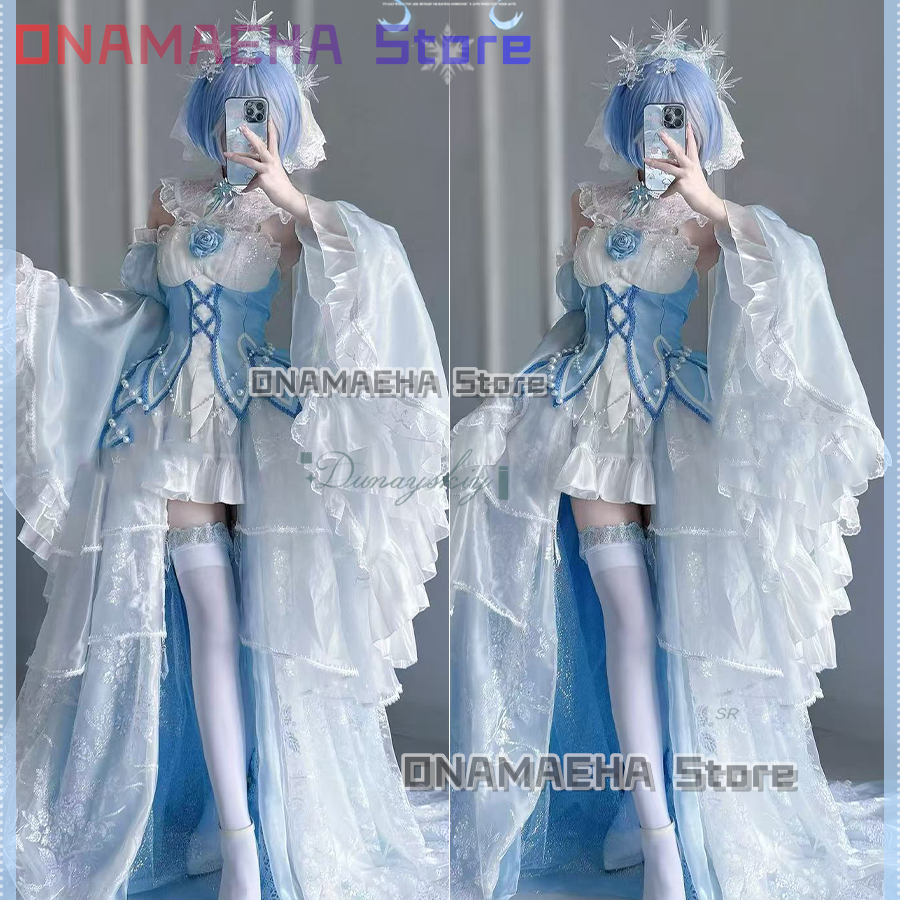 {ONAMAEHA}Ramu Gorgeous Unifor - Re Zero Rem Wig 评论和价格