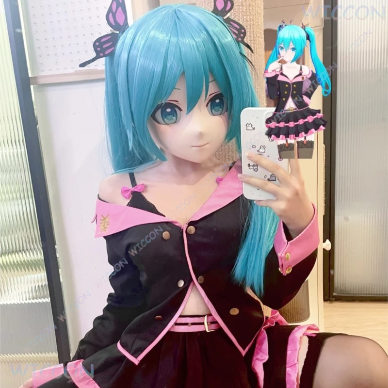 Kigurumi Female Face Mask Anim - Anime Cosplay Diy 评论和价格