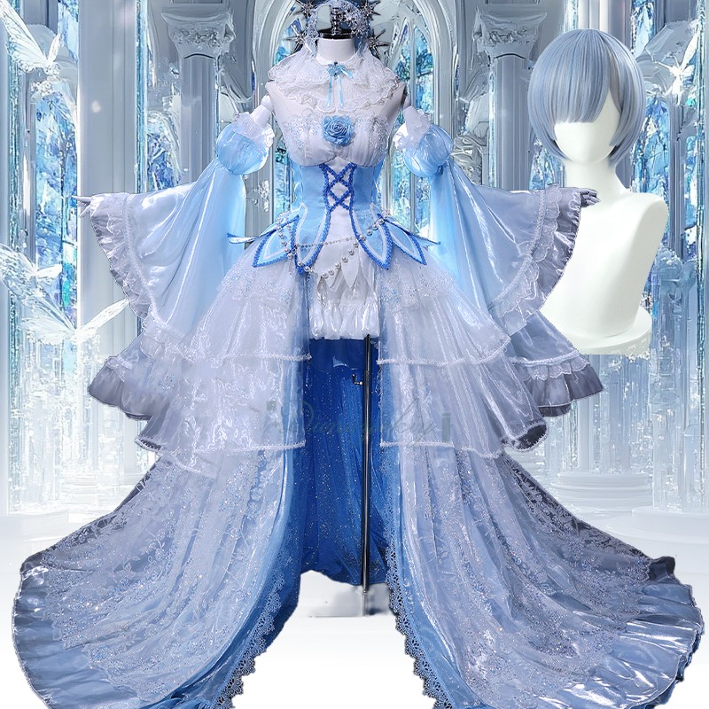 Halloween Costume Adults Anime - Re Zero Rem Wig 评论和价格